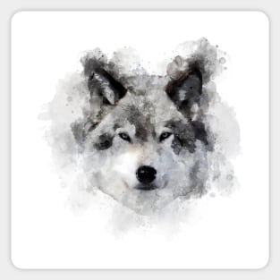 Wolf watercolor Sticker